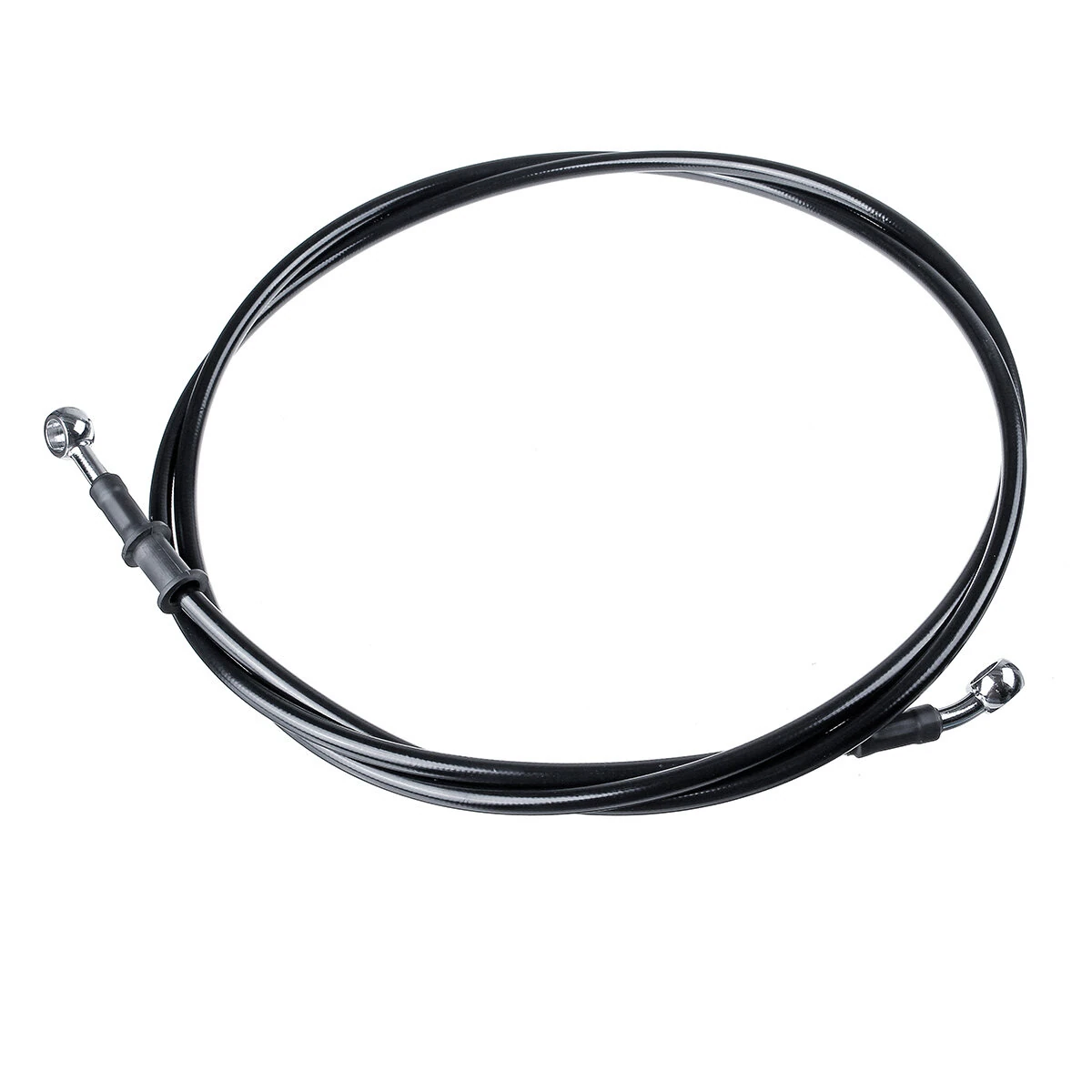 30cm-220cm Motorcycle Bike Braided Brake Clutch Oil Hoses Line Pipe Cable Black — view 2