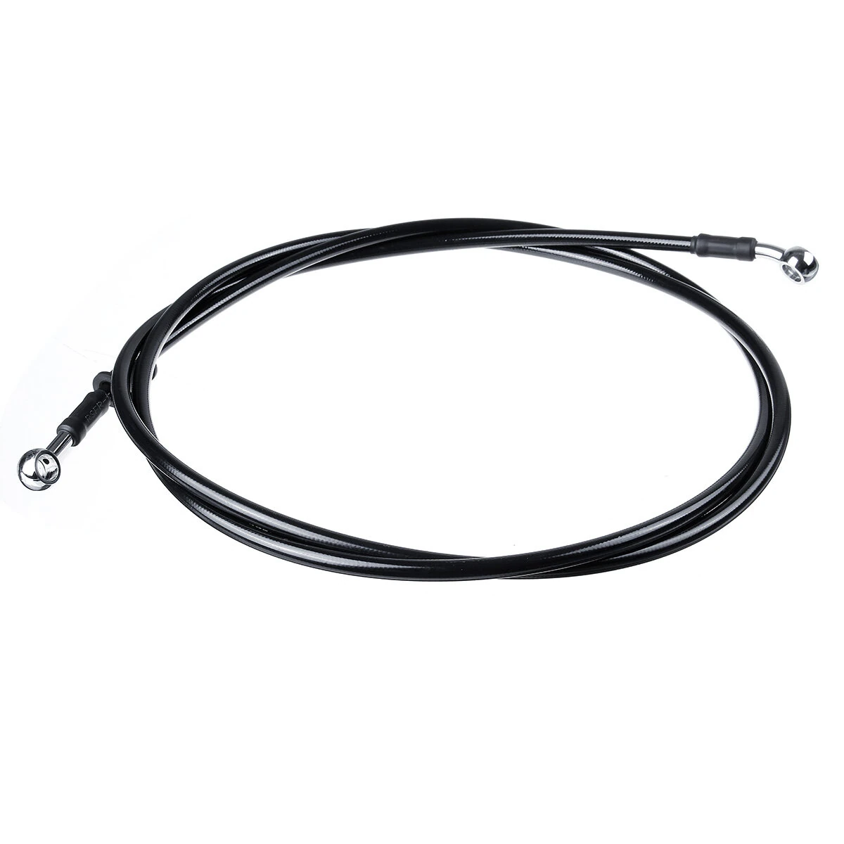 30cm-220cm Motorcycle Bike Braided Brake Clutch Oil Hoses Line Pipe Cable Black — view 4