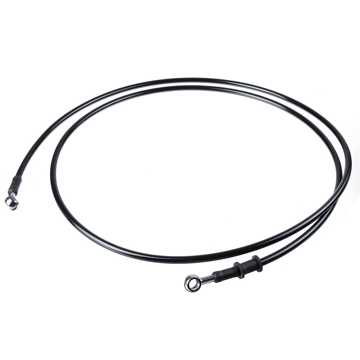 30cm-220cm Motorcycle Bike Braided Brake Clutch Oil Hoses Line Pipe Cable Black — view 5