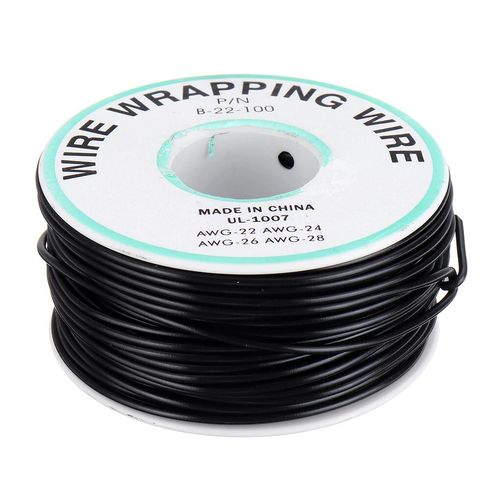 30M 22AWG Black/Red UL 1007 Cable Line PCB Wire Tinned Copper Solid Wires OK Line Electrical Wire DIY — view 3