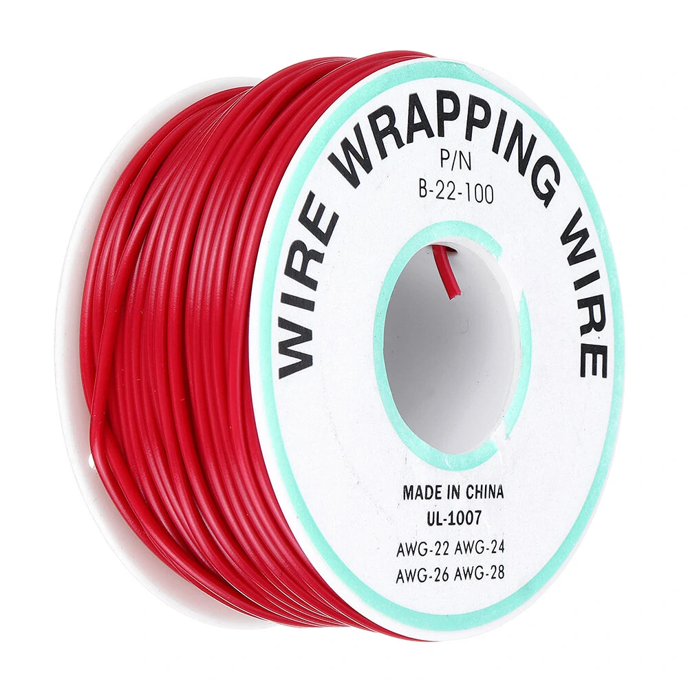 30M 22AWG Black/Red UL 1007 Cable Line PCB Wire Tinned Copper Solid Wires OK Line Electrical Wire DIY — view 5