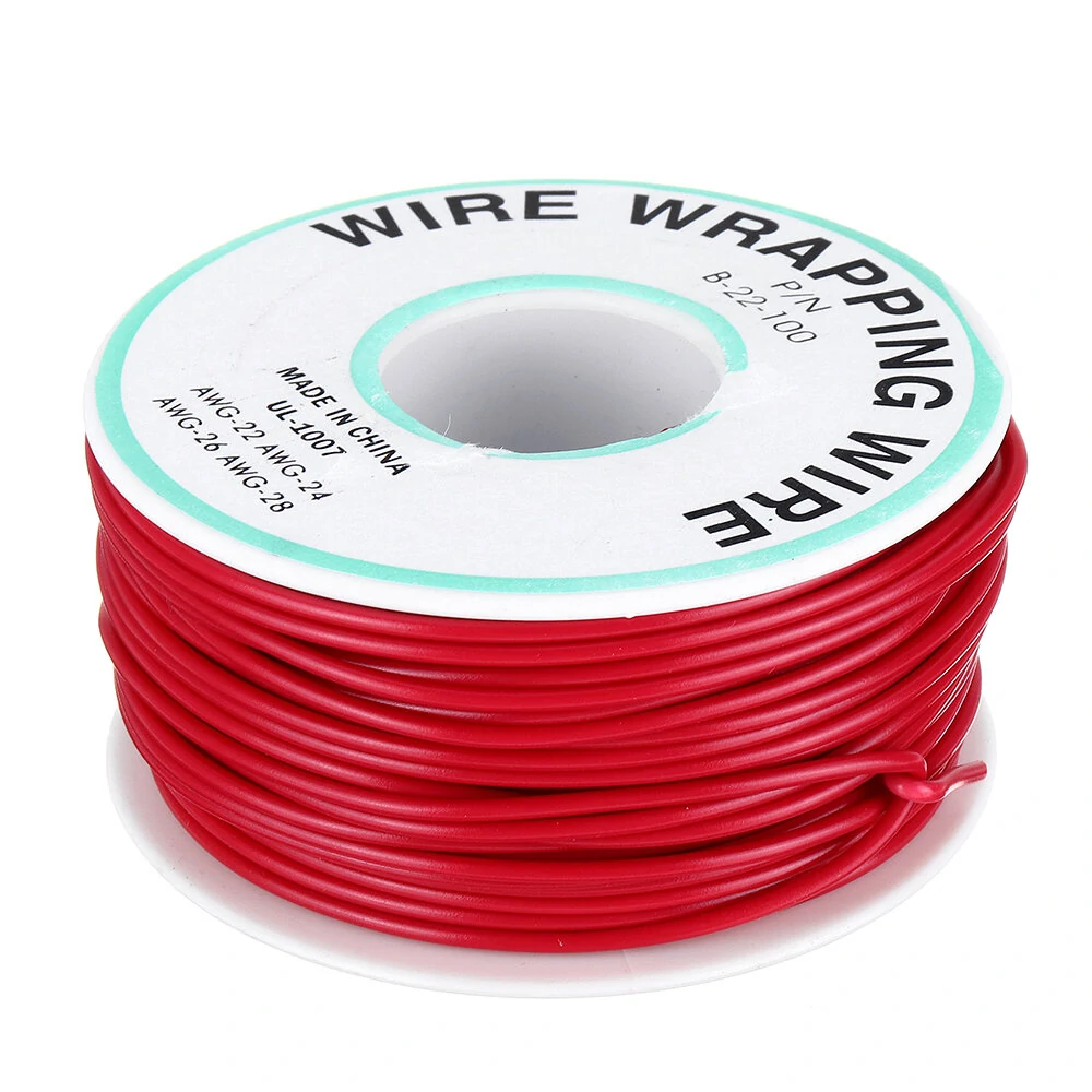 30M 22AWG Black/Red UL 1007 Cable Line PCB Wire Tinned Copper Solid Wires OK Line Electrical Wire DIY — view 6