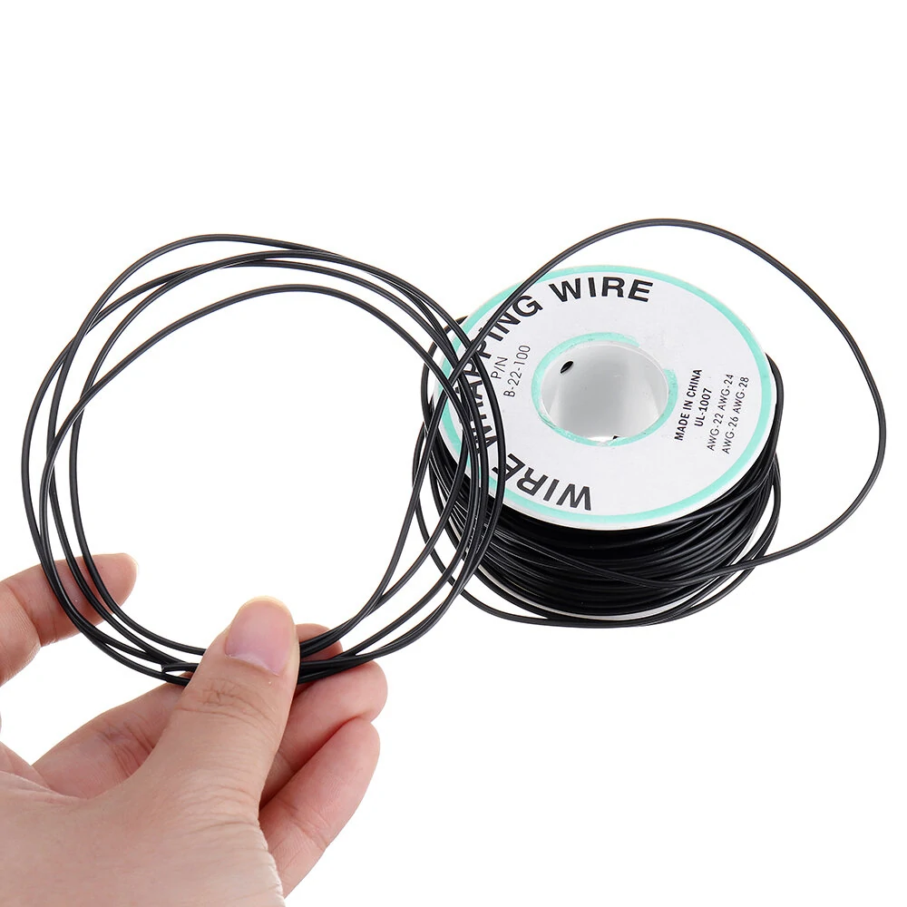 30M 22AWG Black/Red UL 1007 Cable Line PCB Wire Tinned Copper Solid Wires OK Line Electrical Wire DIY — view 8