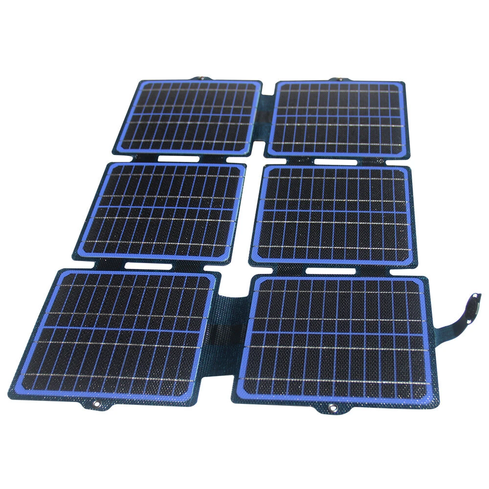30W ETFE Solar Folding Charger Panel USB-C/DC Output Fast Charging 20.5% High Conversion Efficiency Portable IPX6 Waterproof Power Charger Board for Camping Hiking Outdoor Emergency — image 1