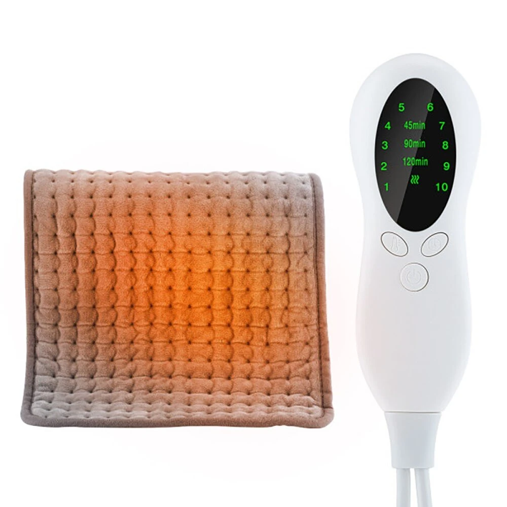 30x60cm Multi-function Washable Electric Blanket with 10 Heating Mode Adjustable Temperature Heating Pad Soft Warm Blanket Overheating Protection — Pricio