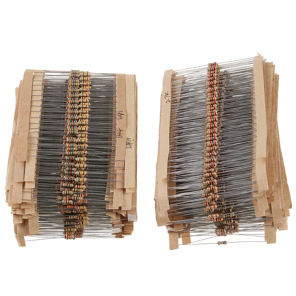 3120pcs 156 Values 1 -10M Ohm 1/4W 5% Carbon Film Resistors Assortment Kit Electronic Components — view 2