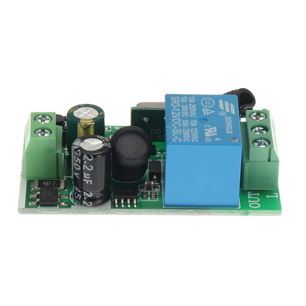 315MHz / 433MHz 220V 10A 1CH Channel Wireless Relay Remote Control Switch Receiver — view 3