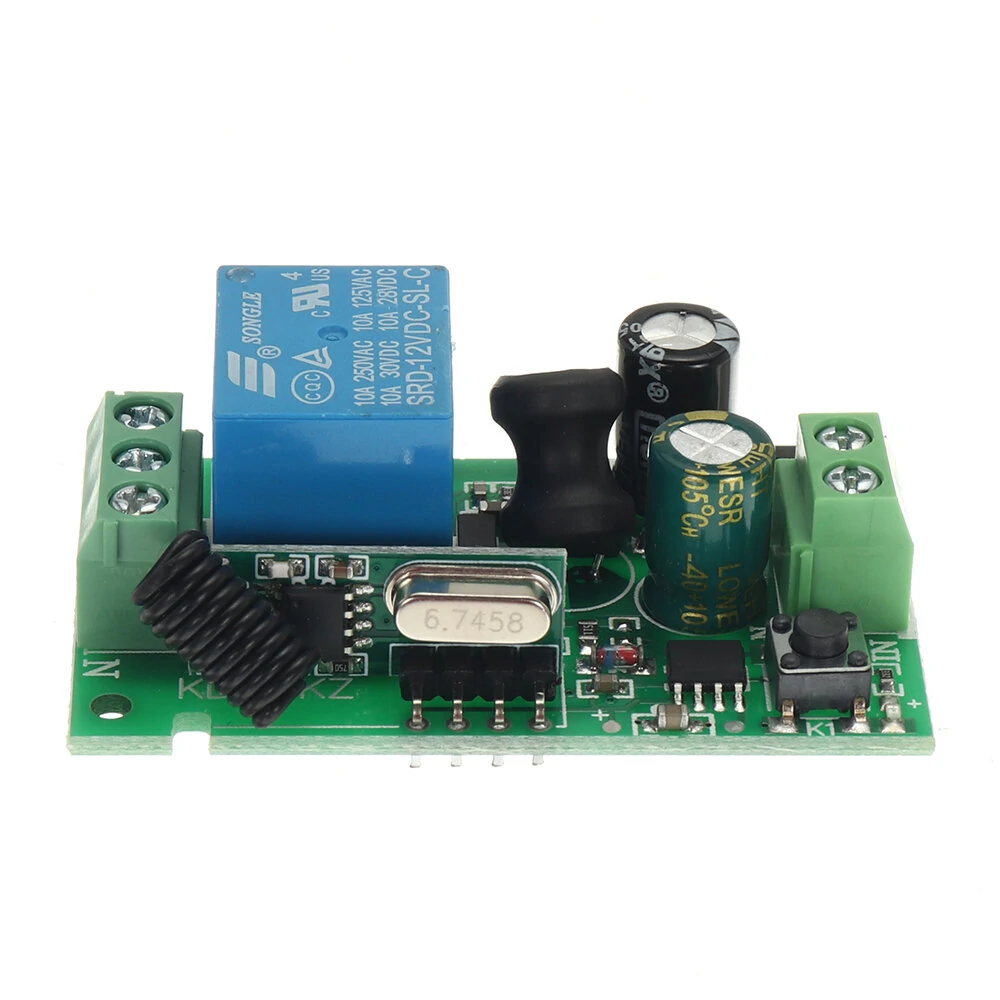 315MHz / 433MHz 220V 10A 1CH Channel Wireless Relay Remote Control Switch Receiver — view 5