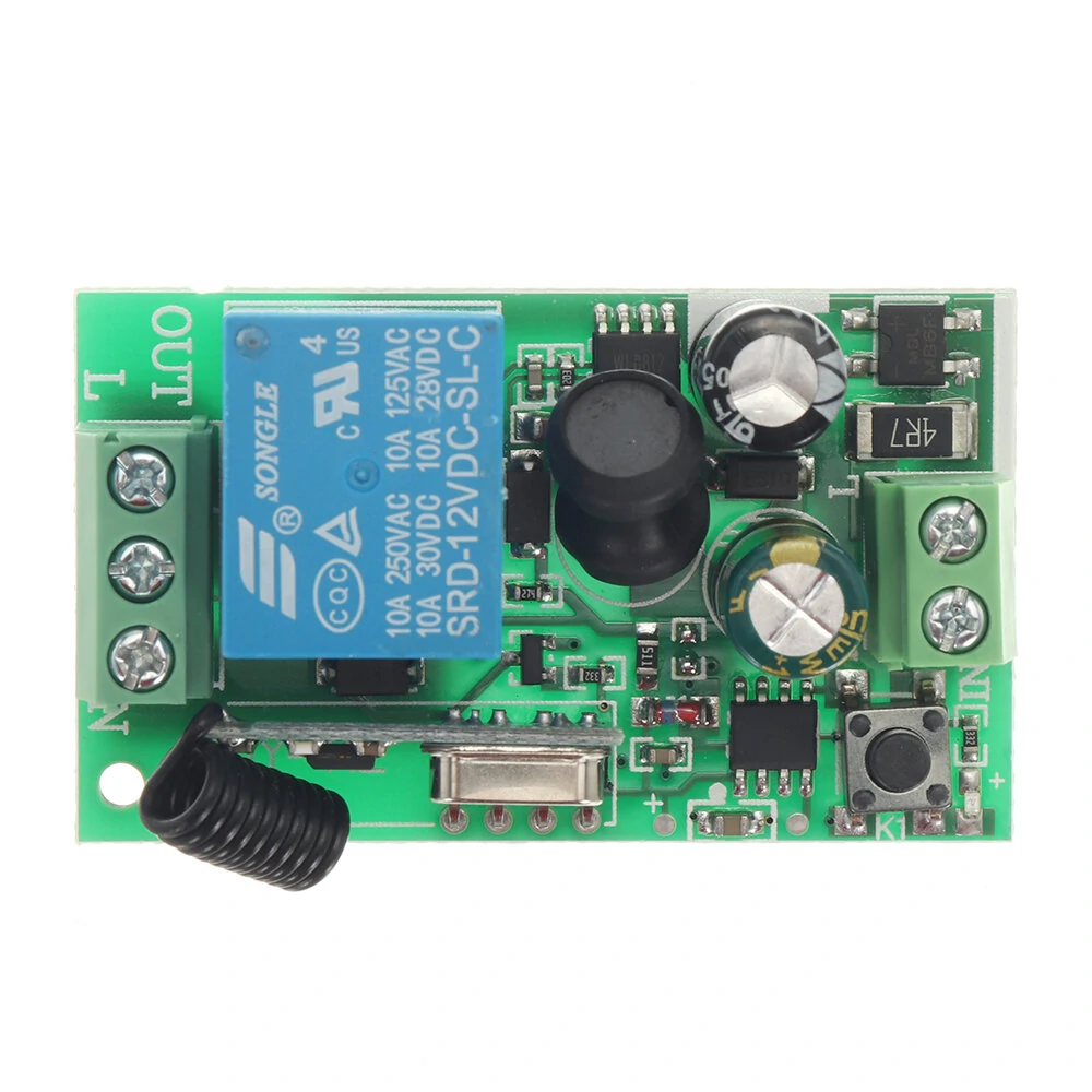 315MHz / 433MHz 220V 10A 1CH Channel Wireless Relay Remote Control Switch Receiver — view 7