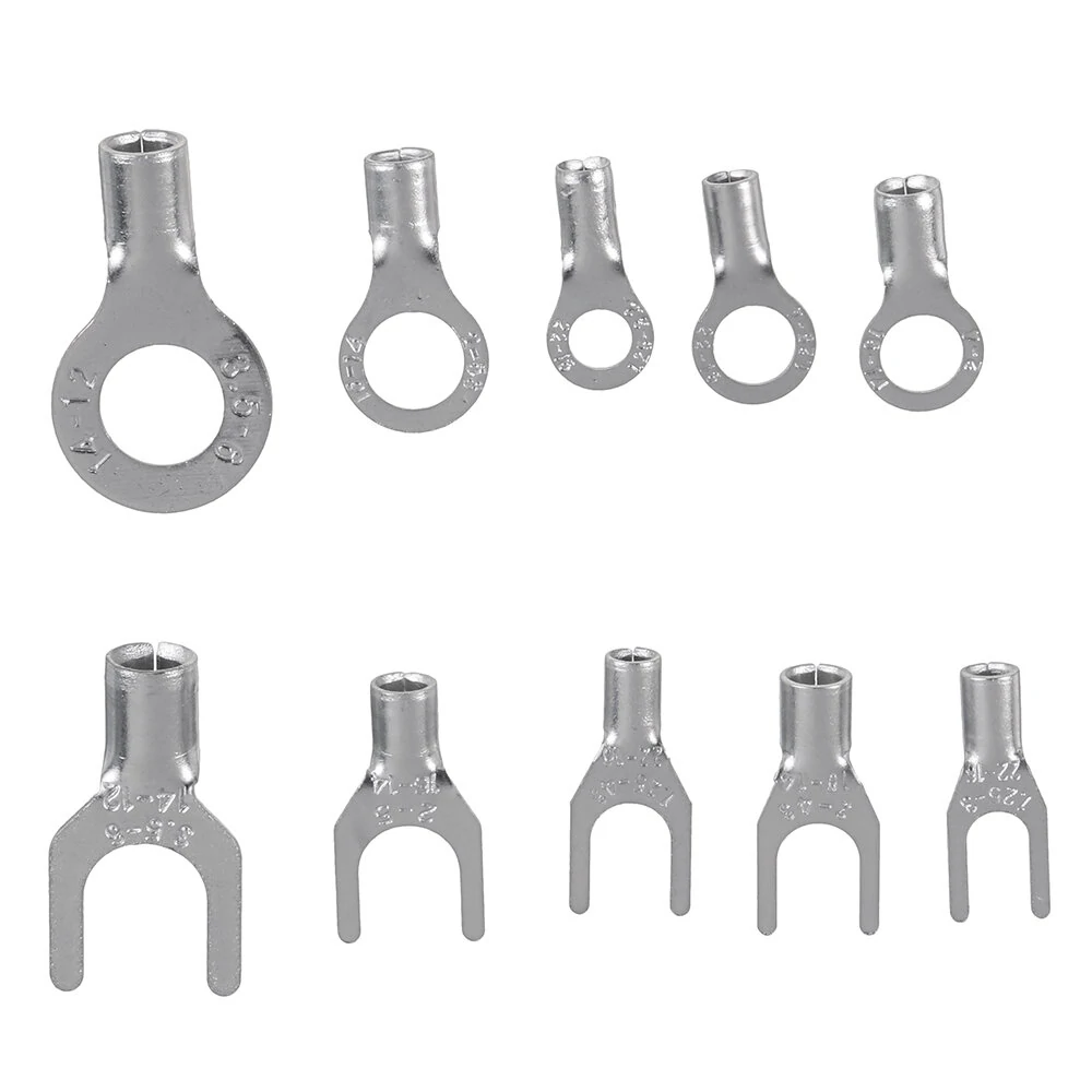320Pcs Connector Cold Pressed OT/UT Crimp Terminals Copper Nose Wiring Fork Set with Box — view 10