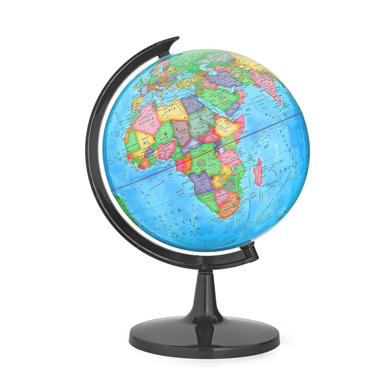 32CM Educational World Globe with Weighted base Classroom Decorative Large Earth for Students Geography Teachers 360° Rotating Interactive Globe with World Map-Learning Tool Educational Toys — Pricio