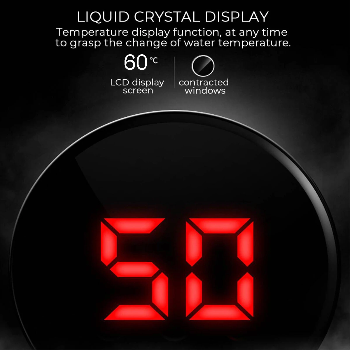 3500W 220V Mini Water Heater Hot Electric Tankless Household Bathroom Faucet with Shower Head LCD Temperature Display — view 7