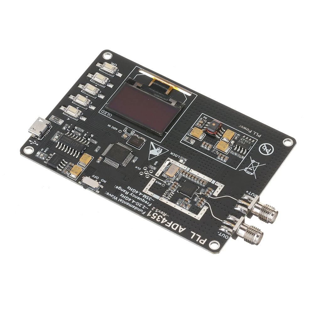 35MHz-4400MHz RF Signal Generator ADF4351 Module Sweep Frequency Generator PLL With OLED Display — view 3
