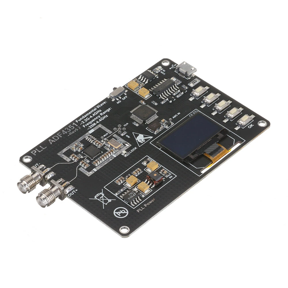 35MHz-4400MHz RF Signal Generator ADF4351 Module Sweep Frequency Generator PLL With OLED Display — view 5