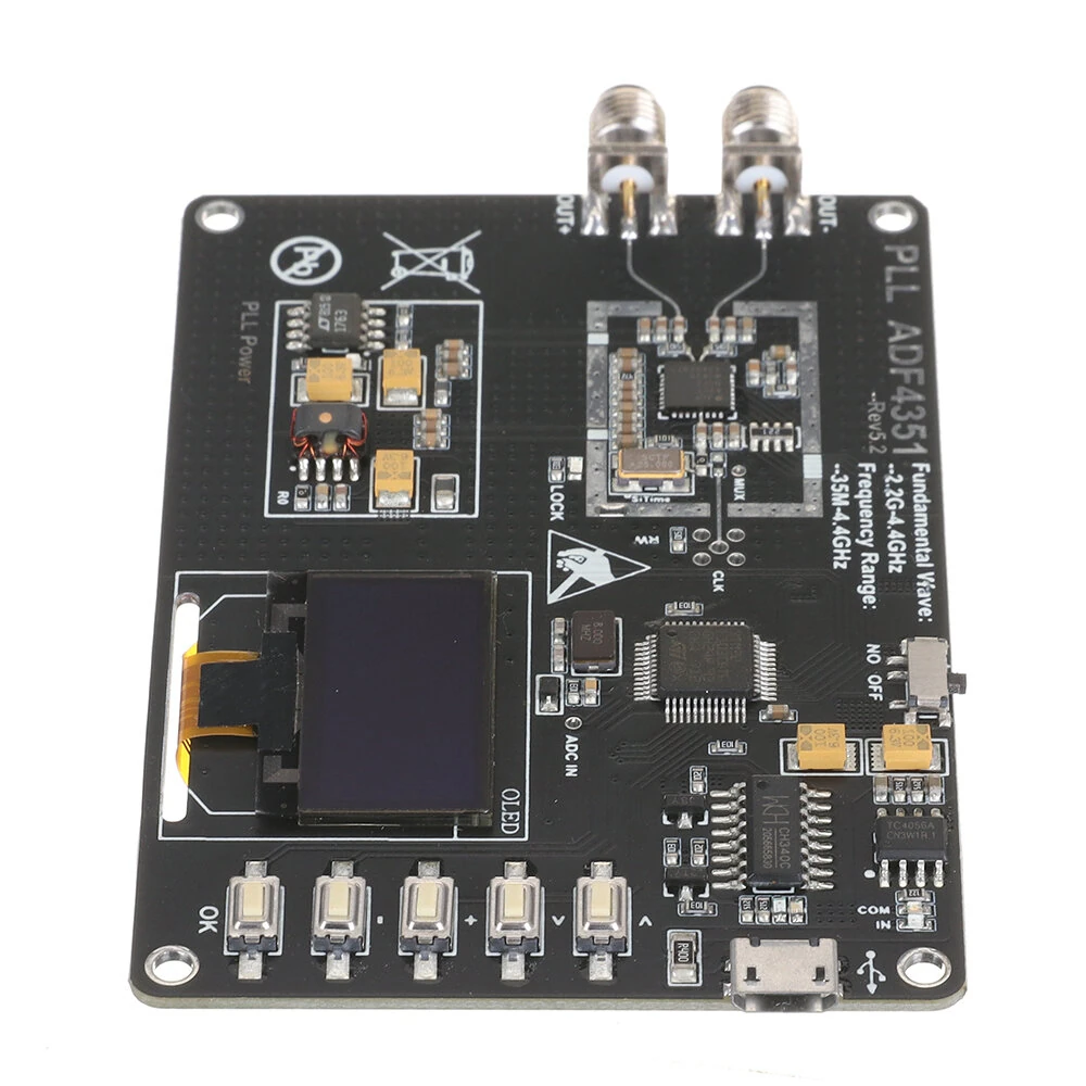 35MHz-4400MHz RF Signal Generator ADF4351 Module Sweep Frequency Generator PLL With OLED Display — view 7
