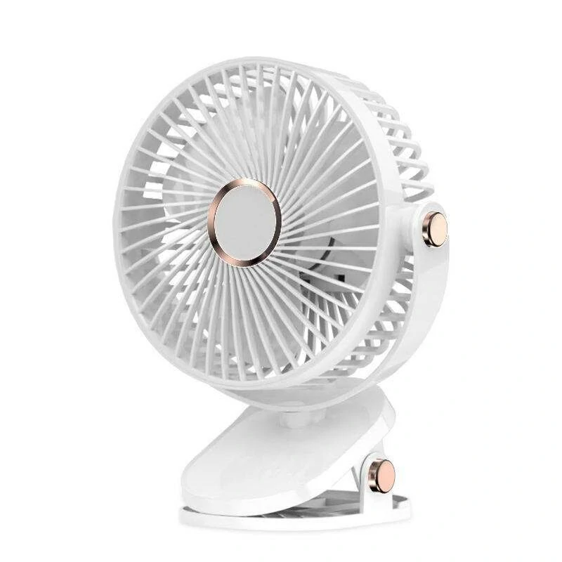 360 Adjustable Mini Silent Clip Fan 4000mAh 5 Speed USB Rechargeable Desktop Mini Fan Small Portable Silent Fan — view 3