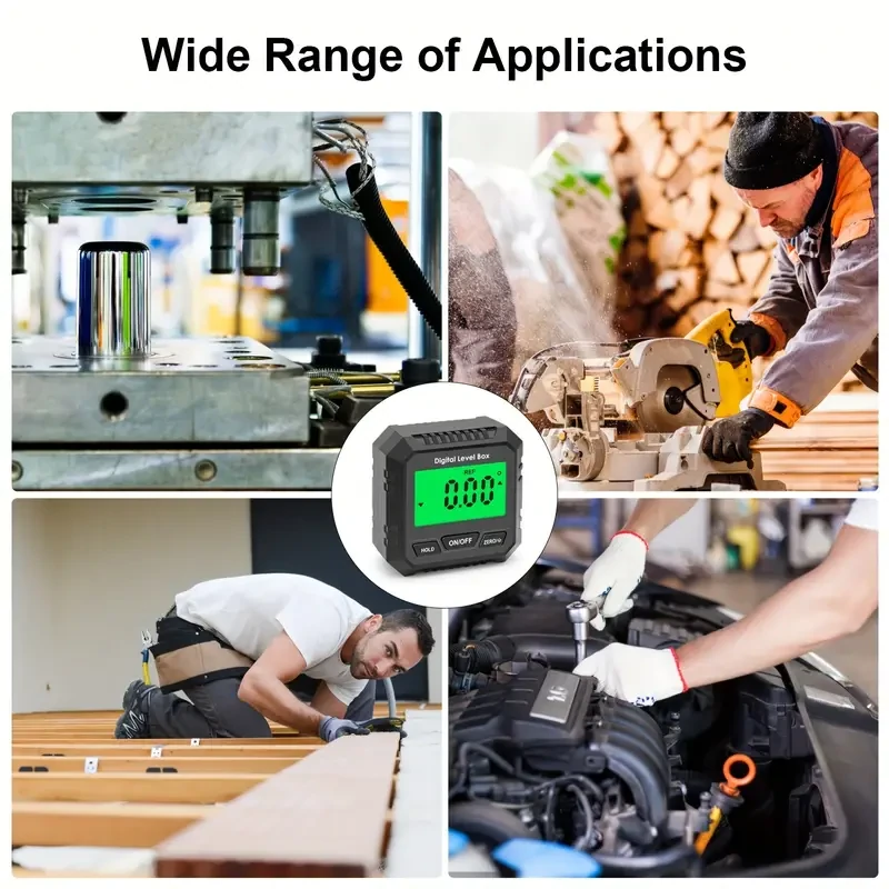 360° Digital Level Angle Gauge Mini Measuring Protractor Inclinometer with Electronic Magnetic Base Backlight Carpenter Tools — view 5