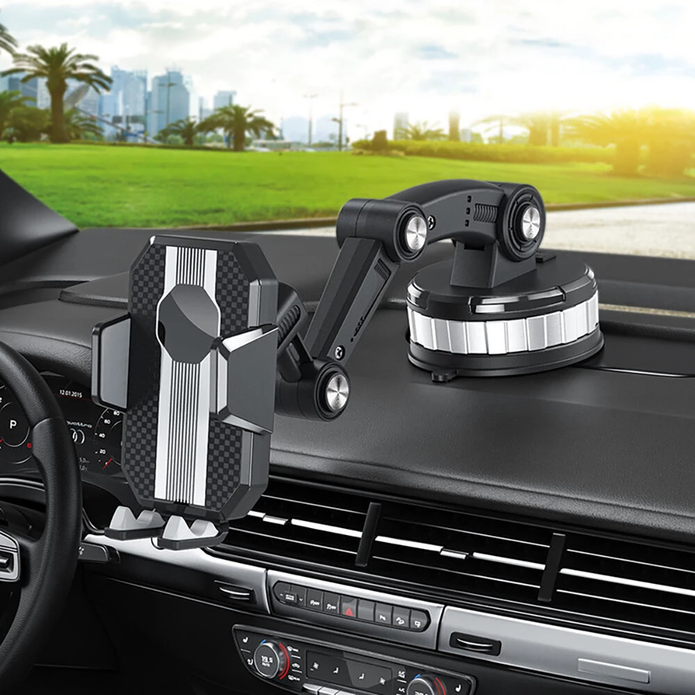 360° Rotating Mobile Phone Holder For Car Shockproof Multi-Function Car Navigation Holder Instrument Panel Suction Cup Windshield Center Console For Car — view 2