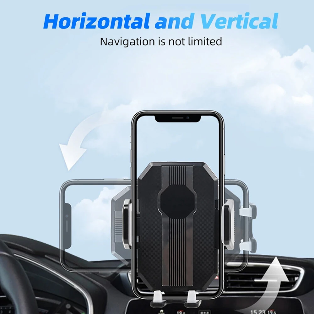 360° Rotating Mobile Phone Holder For Car Shockproof Multi-Function Car Navigation Holder Instrument Panel Suction Cup Windshield Center Console For Car — view 4