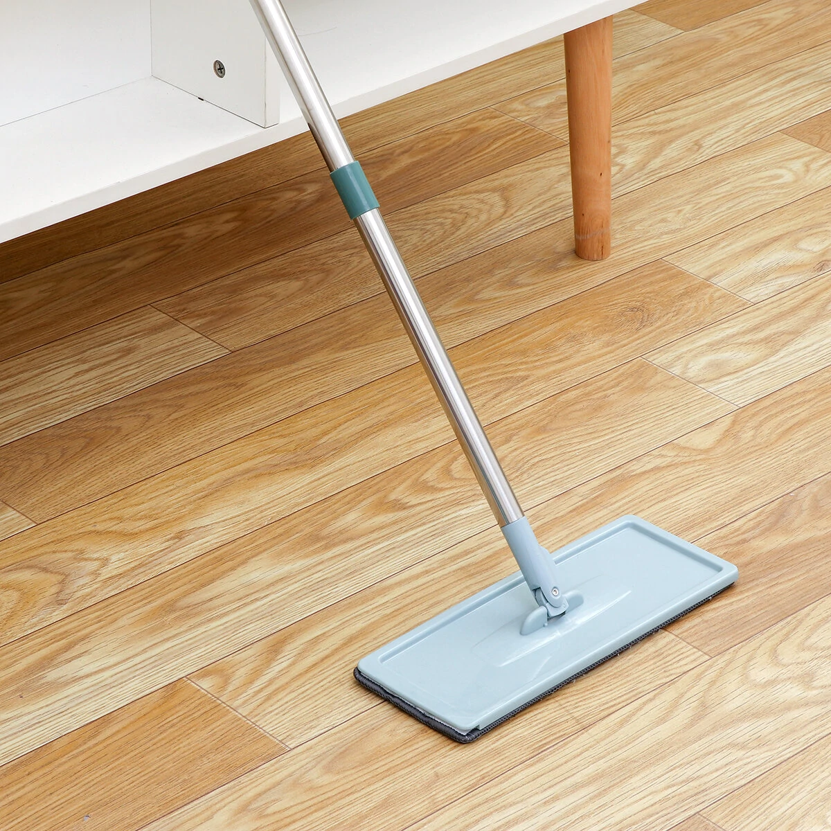 360° Rotation Spin Flat Mop Bucket Set Auto Rebound Hand-free Floor Cleaning — view 7