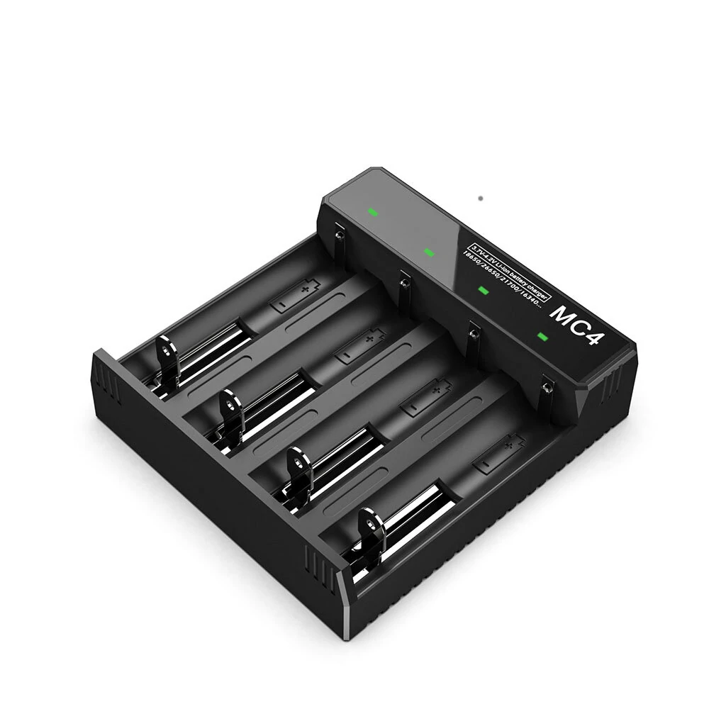 3.7V-4.2V LED Power Indicator TC/CC/CV 3Modes USB Rechargeable 4Slots Lithium Battery Charger 18650/26650/21700 Battery Charger — view 5