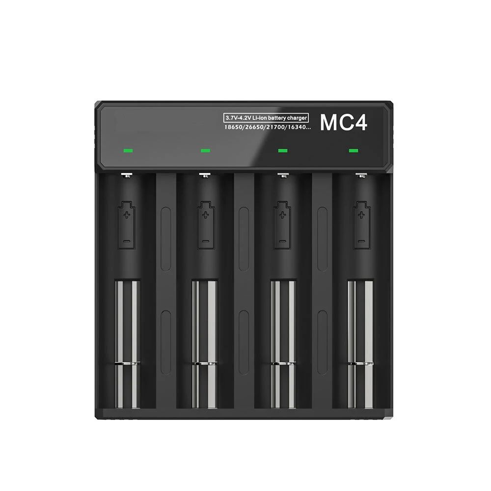 3.7V-4.2V LED Power Indicator TC/CC/CV 3Modes USB Rechargeable 4Slots Lithium Battery Charger 18650/26650/21700 Battery Charger — view 6