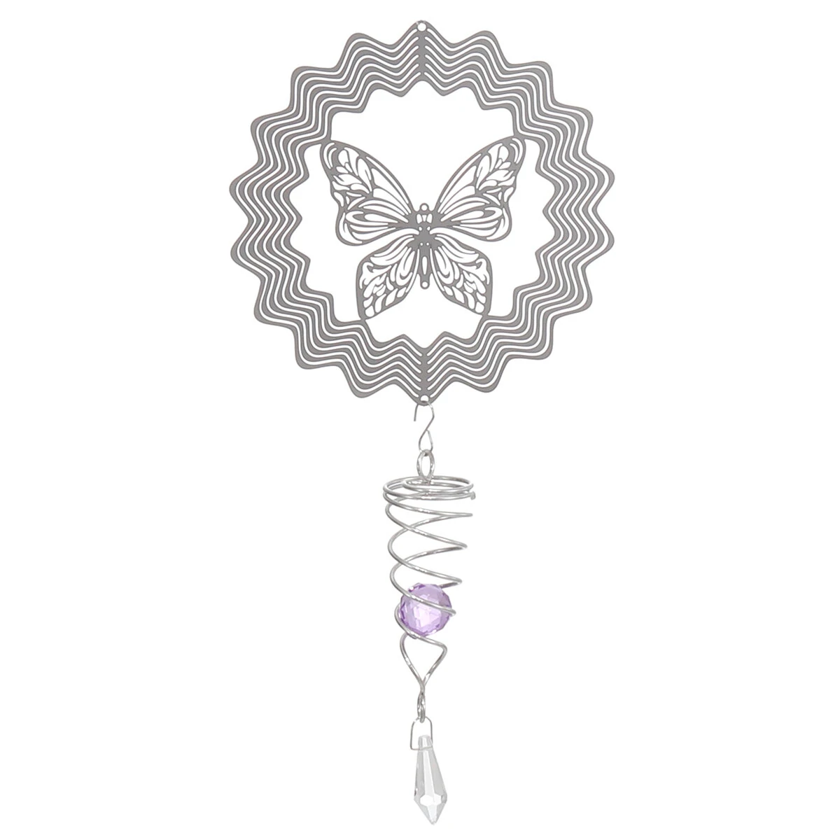 3D Metal Wind Spinner Stainless Steel Rotating Metal Chimes Animal Pattern Stereo Wind Chime Rotary Pendant For Home Decoration — view 6