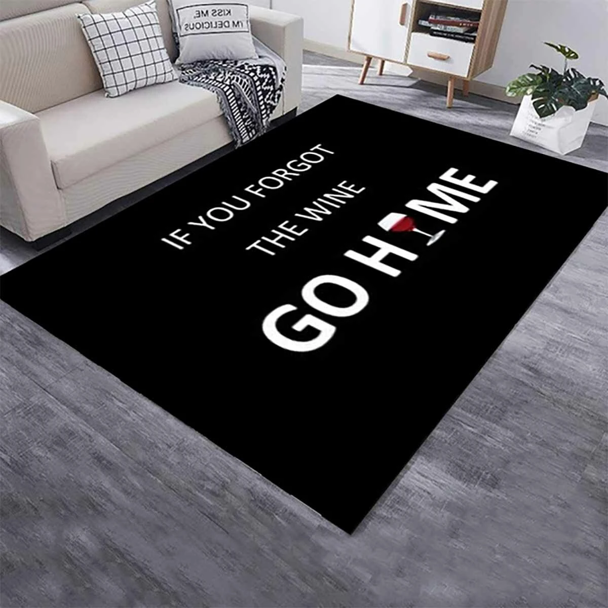 3D Patterned Area Mat Household Carpet Black Modern Non-slip Decorative Floor Mat for Office Kitchen Washroom Use — image 1