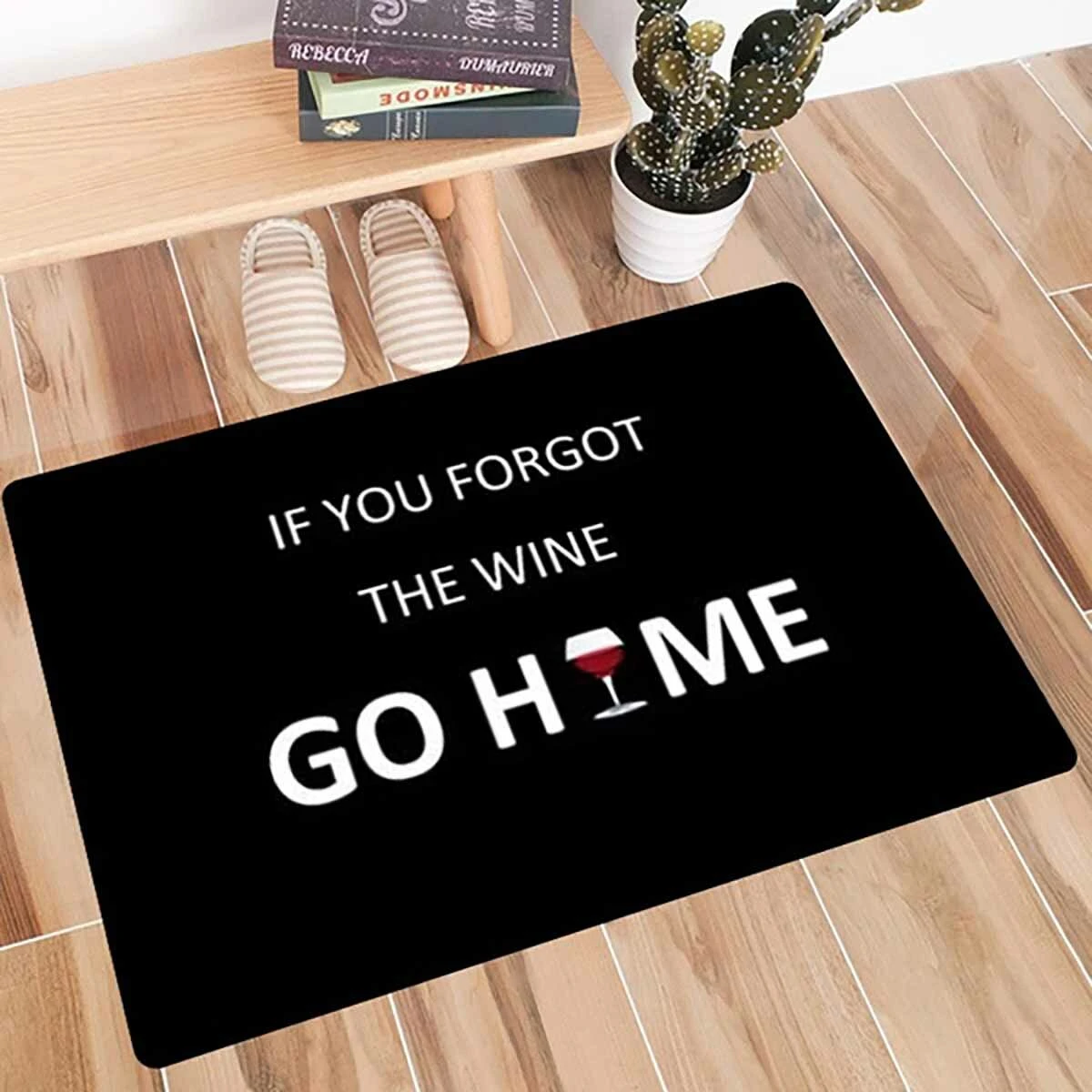 3D Patterned Area Mat Household Carpet Black Modern Non-slip Decorative Floor Mat for Office Kitchen Washroom Use — view 5