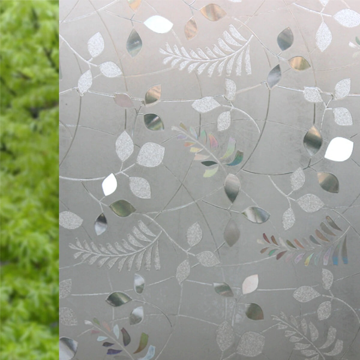 3D Privacy Window Film Decorative Non-Adhesive Frosted Pattern Glass Sticker DIY — Pricio
