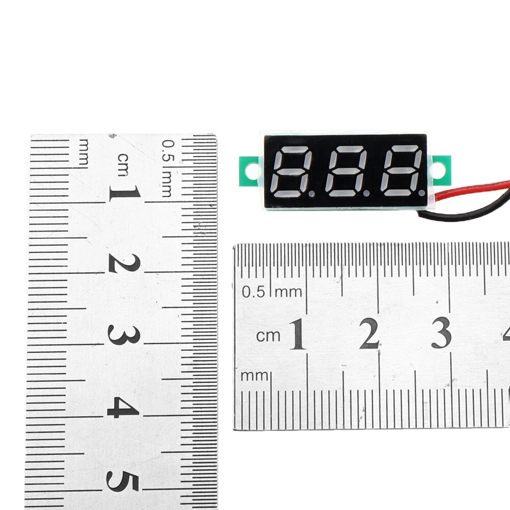 3pcs 0.28 Inch Two-wire 2.5-30V Digital Red Display DC Voltmeter Adjustable Voltage Meter — view 8
