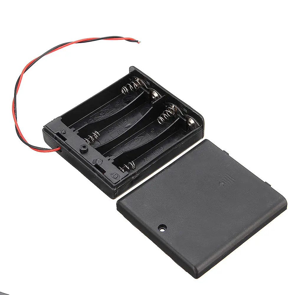 3pcs 4 Slots AA Battery Box Battery Holder Board with Switch for 4xAA Batteries DIY kit Case — image 1