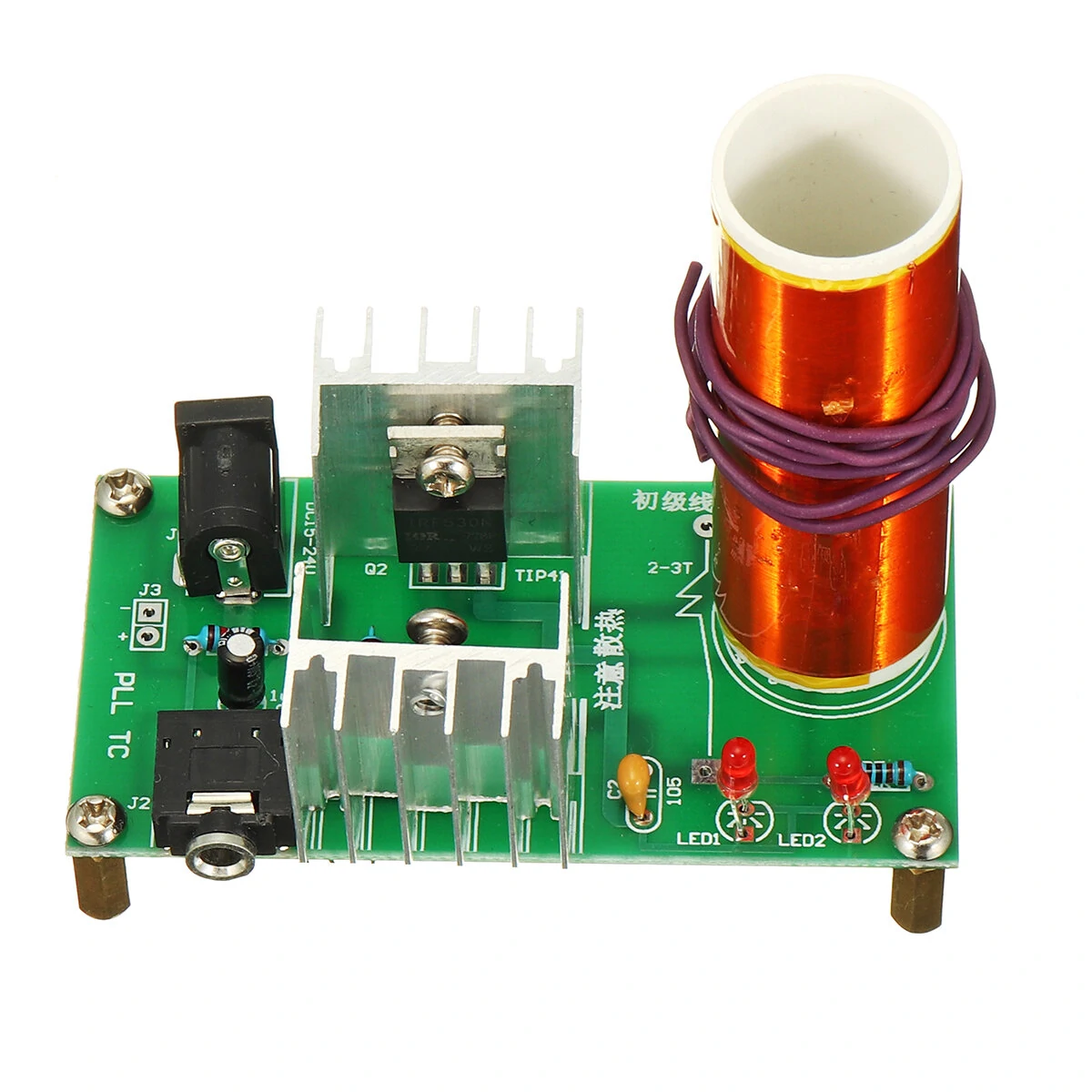 3pcs DIY Mini Tesla Coil Module Unassembled 15W DC 15-24V 2A Plasma Speaker Electronic Kit — view 2