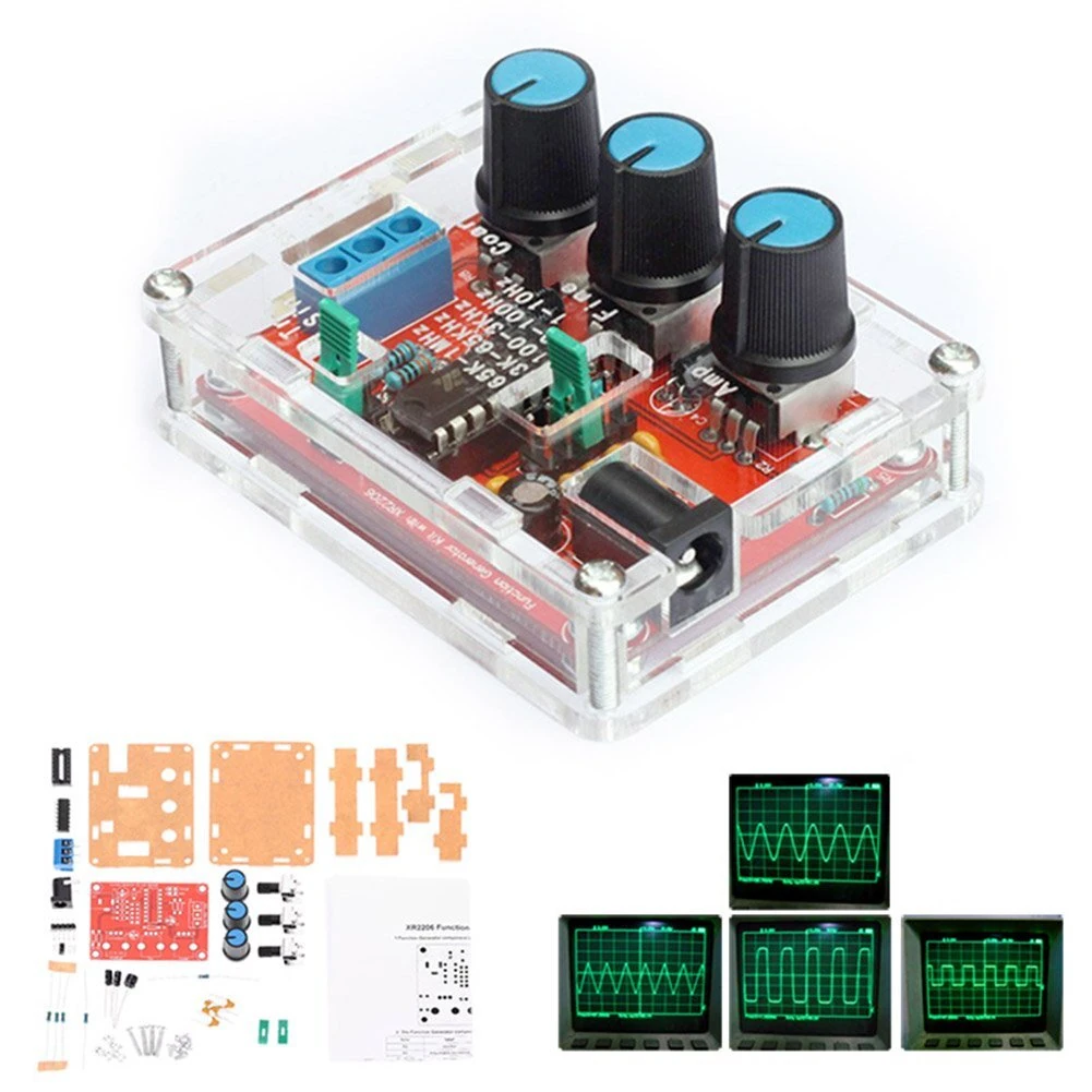 3Pcs Geekcreit® XR2206 Function Signal Generator DIY Kit Sine Triangle Square Output 1HZ-1MHZ — view 10