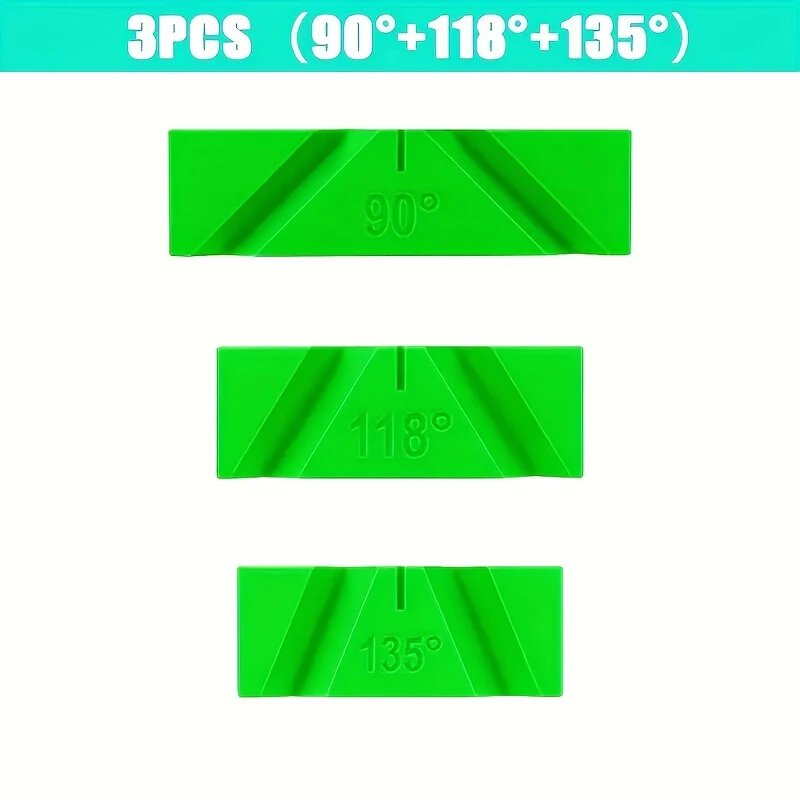 3pcs Portable Manual Drill Bit Sharpener Guide Set 90 118 135 Degree Angle Grinder Attachment for Twist Drills Sharpening Jig PLA Plastic Woodworking Metalworking Repair Power Tool Accessories — view 2