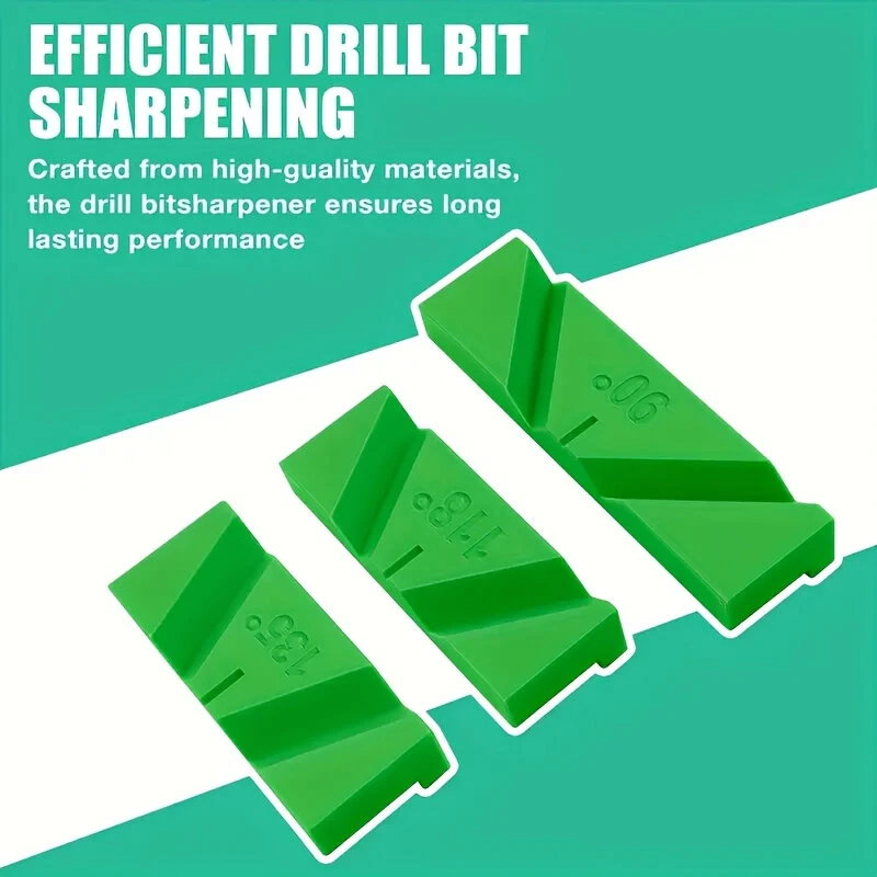 3pcs Portable Manual Drill Bit Sharpener Guide Set 90 118 135 Degree Angle Grinder Attachment for Twist Drills Sharpening Jig PLA Plastic Woodworking Metalworking Repair Power Tool Accessories — view 3