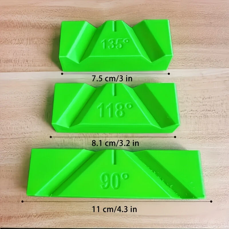 3pcs Portable Manual Drill Bit Sharpener Guide Set 90 118 135 Degree Angle Grinder Attachment for Twist Drills Sharpening Jig PLA Plastic Woodworking Metalworking Repair Power Tool Accessories — view 4
