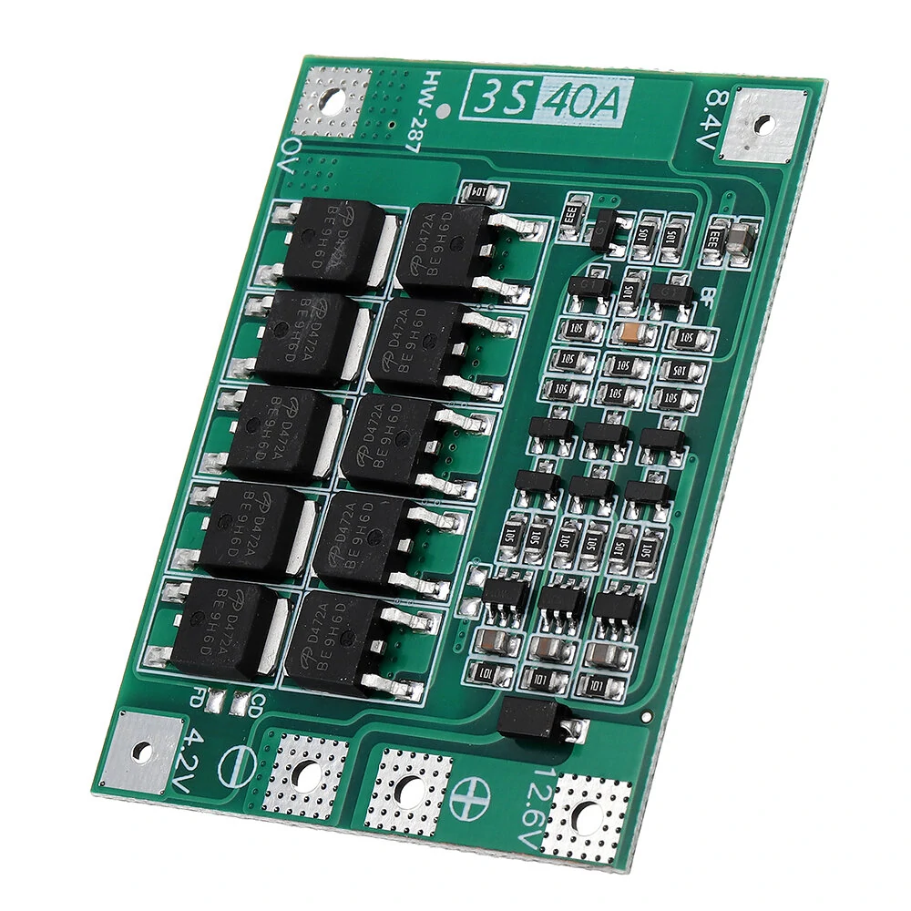 3S 11.1V 12.6V 40A 18650 Li-ion Lithium Battery BMS Protection Board — image 1