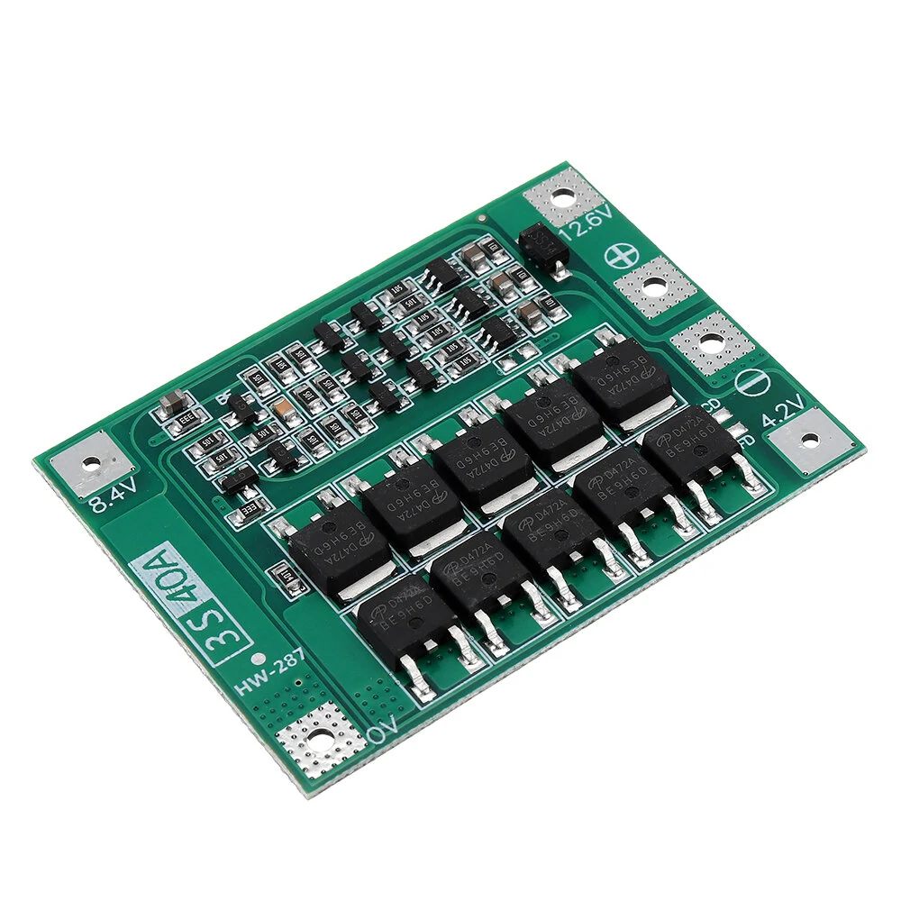 3S 11.1V 12.6V 40A 18650 Li-ion Lithium Battery BMS Protection Board — view 7