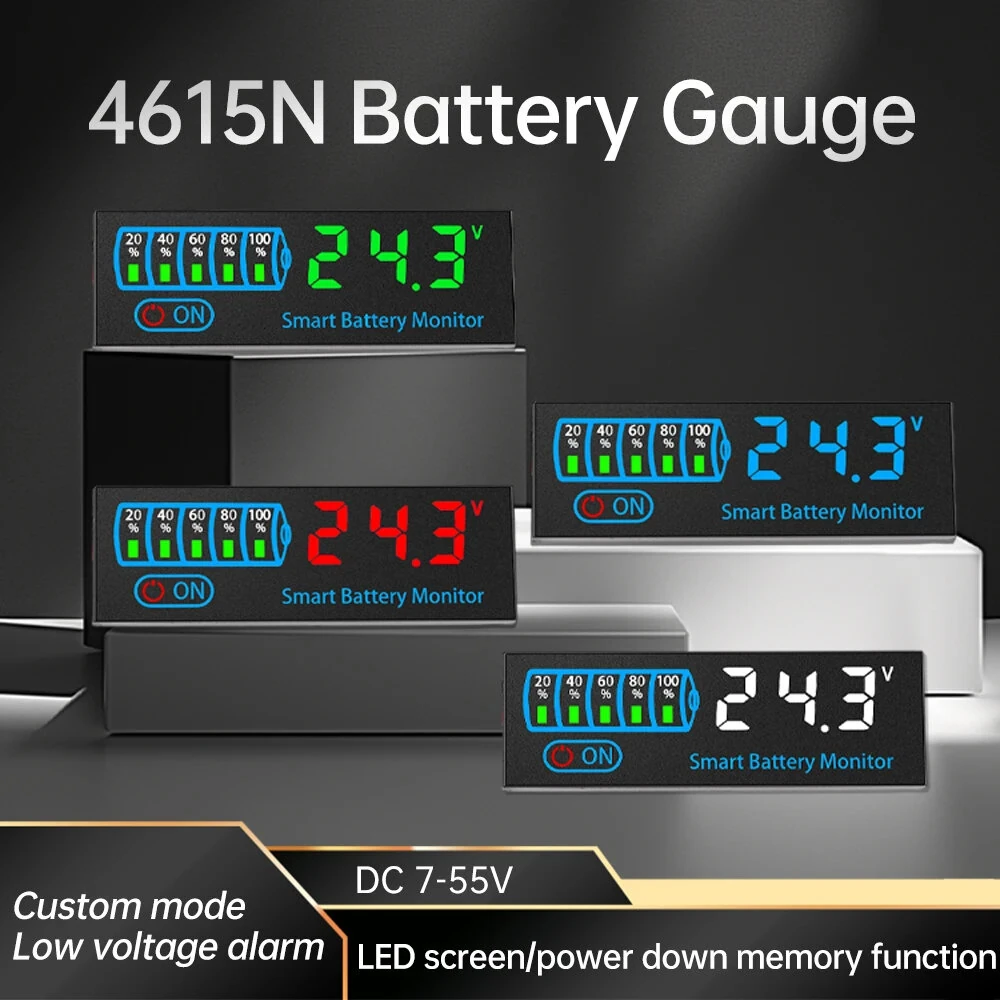 3S-14S DC7-55V Battery Level Indicator 12V 24V 36V 48V 18650 Lipo Lithium Battery Capacity Board Voltage Battery Charging Tester — view 2