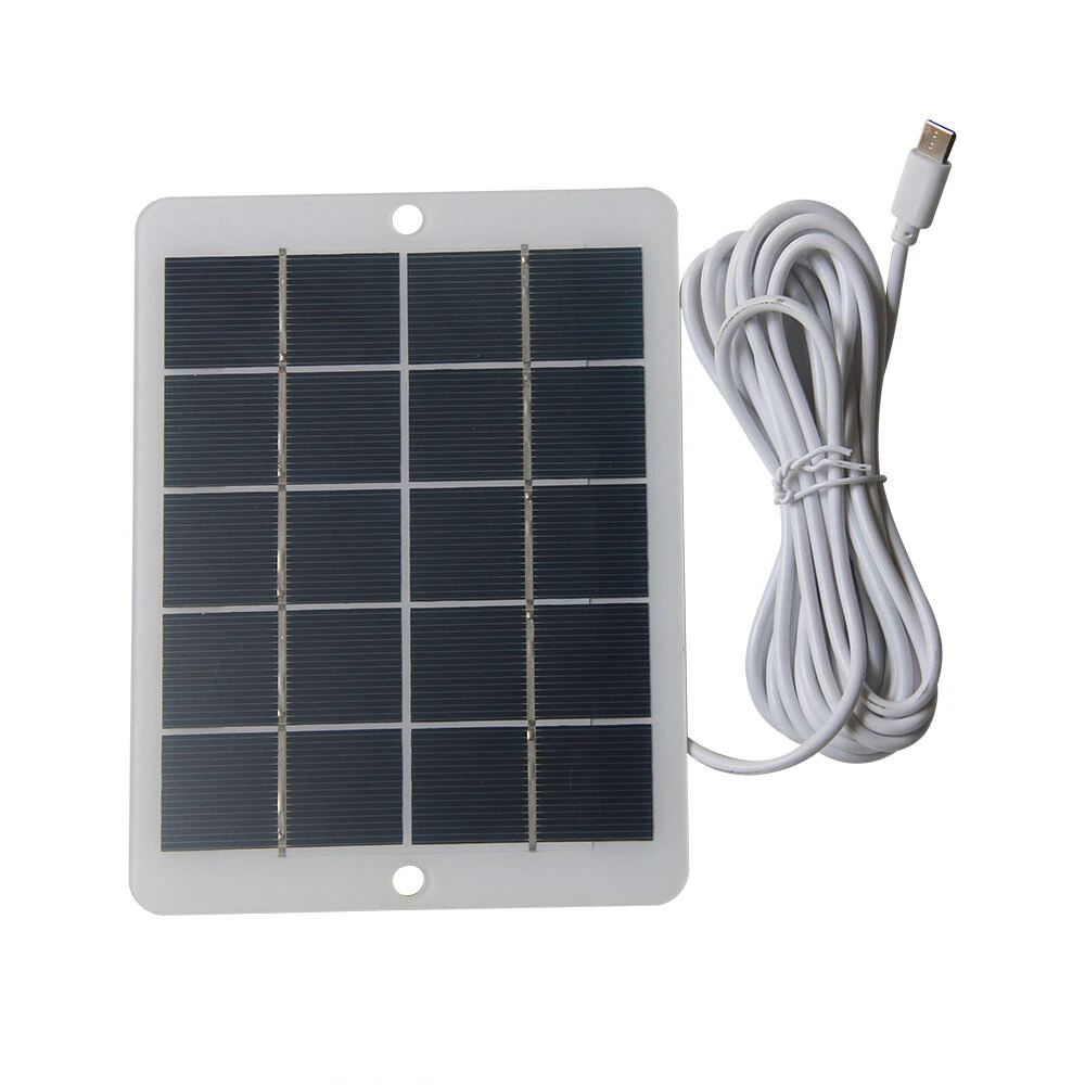 3W 5V Solar Panel Charger Multiple Outputs Micro USB/Type-C/DC5521 Portable Compact Outdoor Emergency Power for Phone Light Charging — image 1