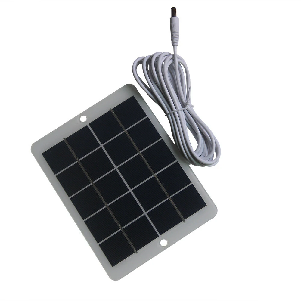 3W 5V Solar Panel Charger Multiple Outputs Micro USB/Type-C/DC5521 Portable Compact Outdoor Emergency Power for Phone Light Charging — view 3