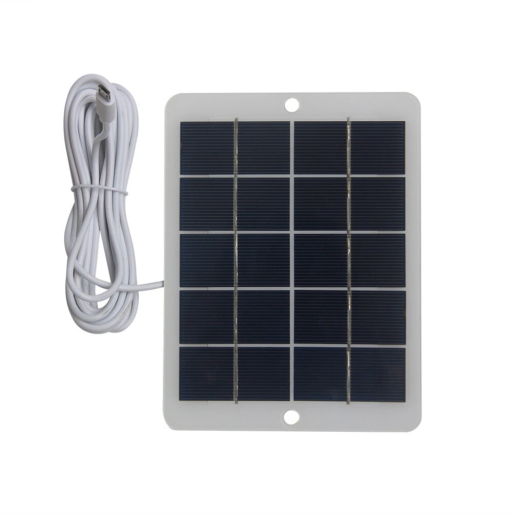 3W 5V Solar Panel Charger Multiple Outputs Micro USB/Type-C/DC5521 Portable Compact Outdoor Emergency Power for Phone Light Charging — view 5