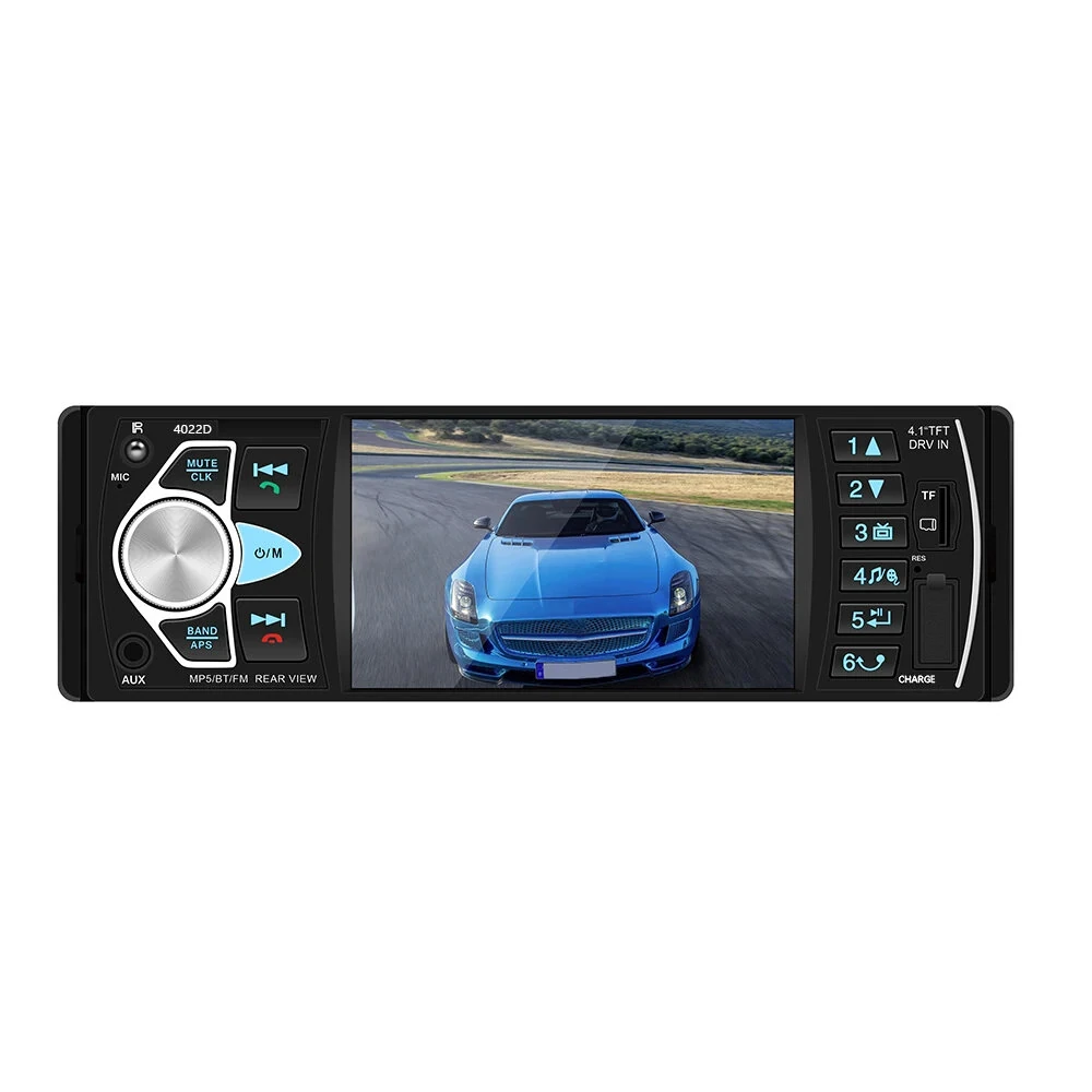 4.1inch Car Stereo 1Din Car Radio 60W FM Remote Control Multimedia Player Bluetooth MP5 Player Support TF Card Autoradio — image 1