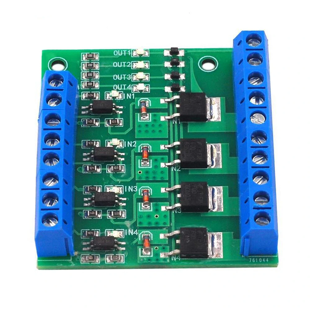 4-Channel MOS FET PLC Amplifier Board Driver Module PWM 3-20V to 3.7-27V DC 10A Optocoupler Isolation Module Accessories — view 3