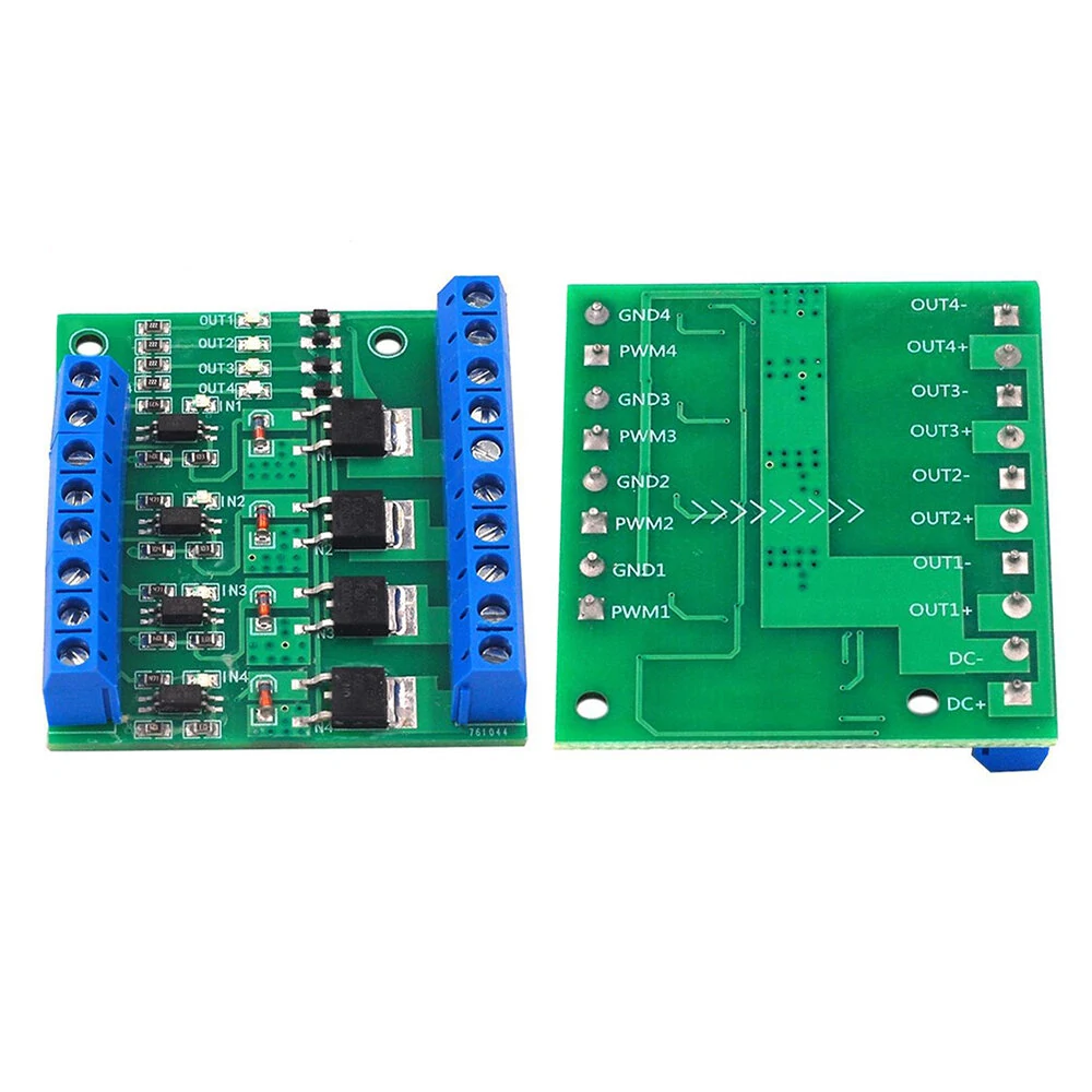 4-Channel MOS FET PLC Amplifier Board Driver Module PWM 3-20V to 3.7-27V DC 10A Optocoupler Isolation Module Accessories — view 5