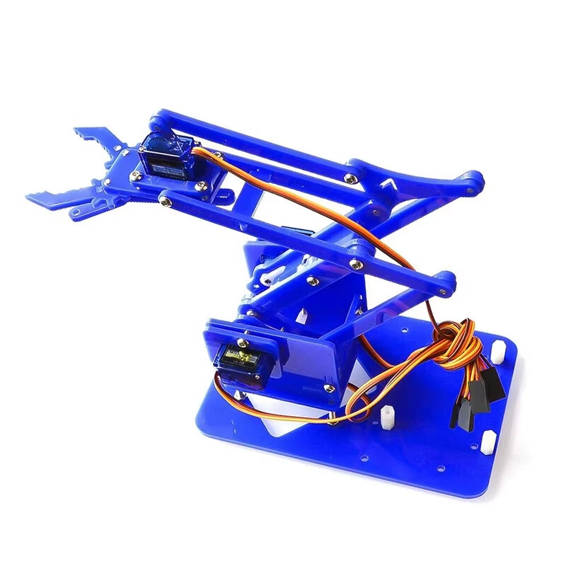 4-DOF Acrylic Robotic Arm Kit Four-Axis Easy Assembly DIY Robotics Components for Arduinos Programming Learning — view 4