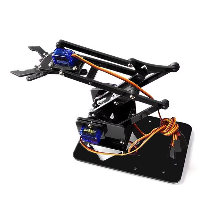4-DOF Acrylic Robotic Arm Kit Four-Axis Easy Assembly DIY Robotics Components for Arduinos Programming Learning — view 5