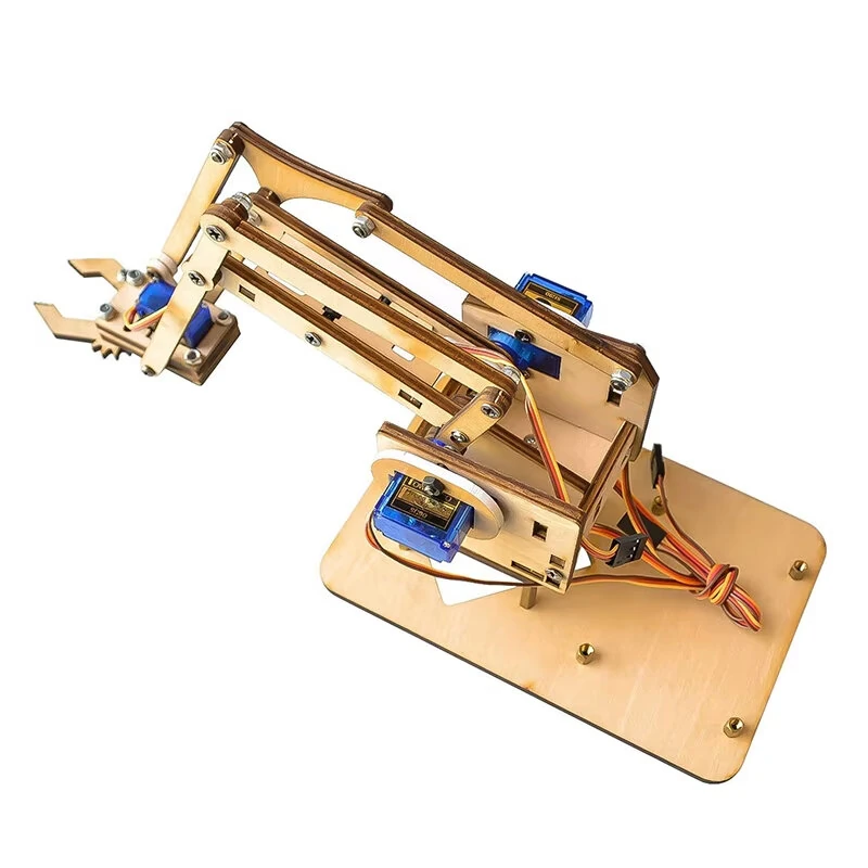 4-DOF Acrylic Robotic Arm Kit Four-Axis Easy Assembly DIY Robotics Components for Arduinos Programming Learning — view 6
