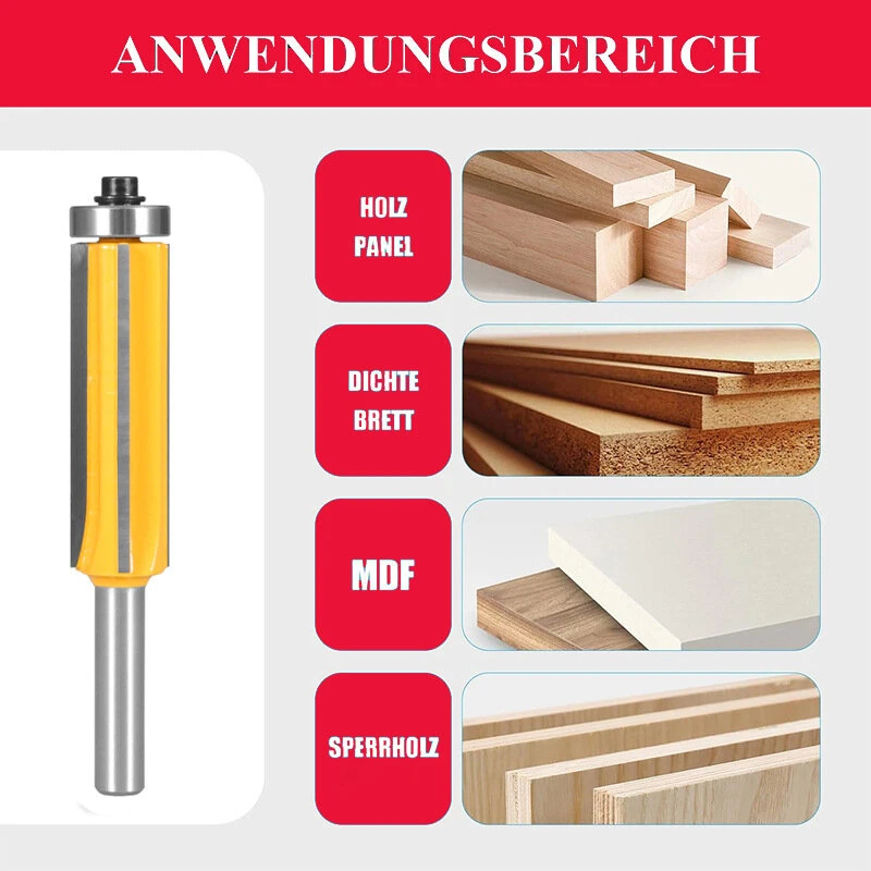 4-Flute Trimming Router Bit 8mm Shank Woodworking Router Bit for Trimming — view 5